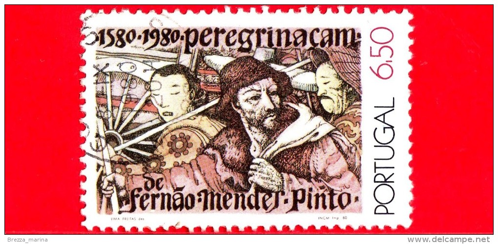 PORTOGALLO - Usato - 1980 - 4° Centenario Del 'pellegrinaggio' Di Fernao Mendes Pinto -  6.50 - Oblitérés