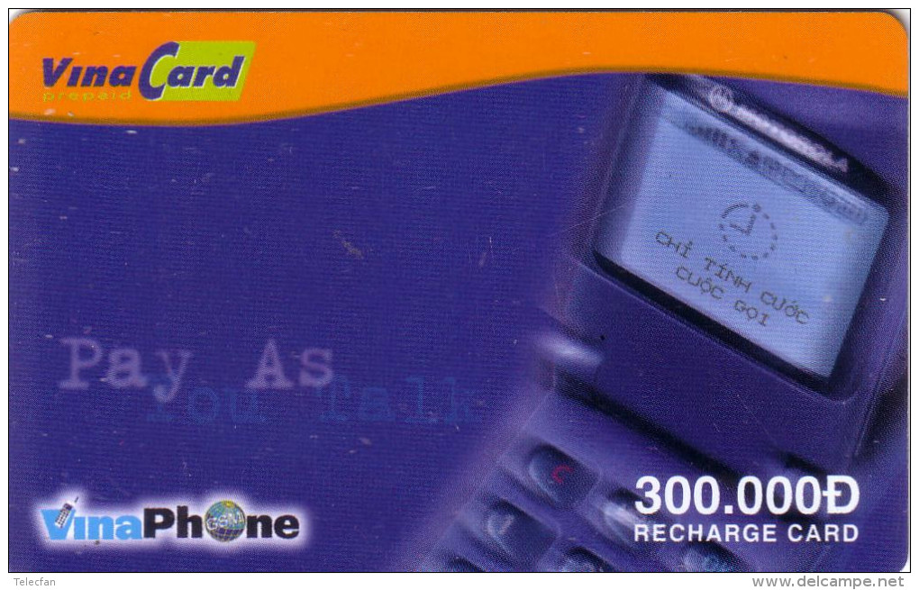 VIET NAM PREPAID VINA PHONE 300000D UT - Viêt-Nam