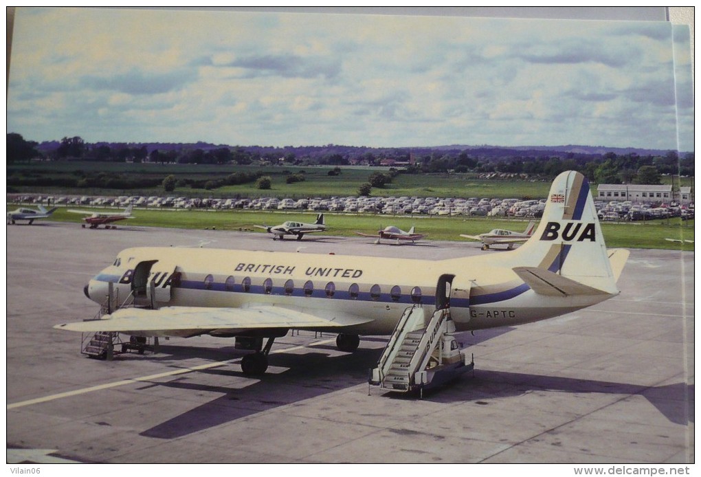 VICKERS  VISCOUNT    BUA  / BRITISH UNITED   G APTC  GATWICK AIRPORT 1967 - 1946-....: Moderne