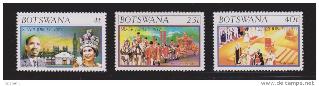 Botswana QEII Silver Jubilee Set 3 MNH - Bophuthatswana