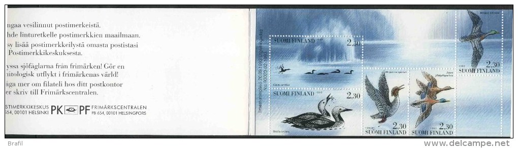 1993 Finlandia, Uccelli Acquatici , Libretto, Serie Completa Nuova (**) - Postal Stationery