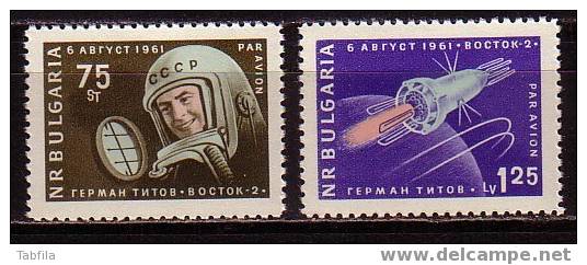 BULGARIA / BULGARIE / BULGARIEN  - 1961 - Second Cosmonaute Titov - 2v ** - Nuevos