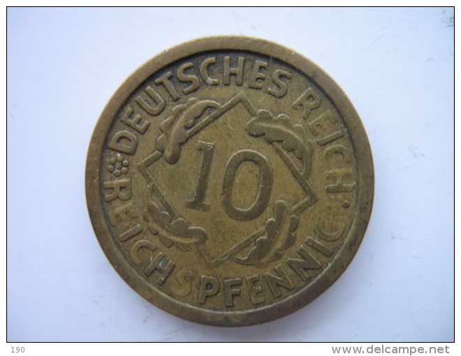 10 REICHSPFENNIG 1925 F - 10 Rentenpfennig & 10 Reichspfennig