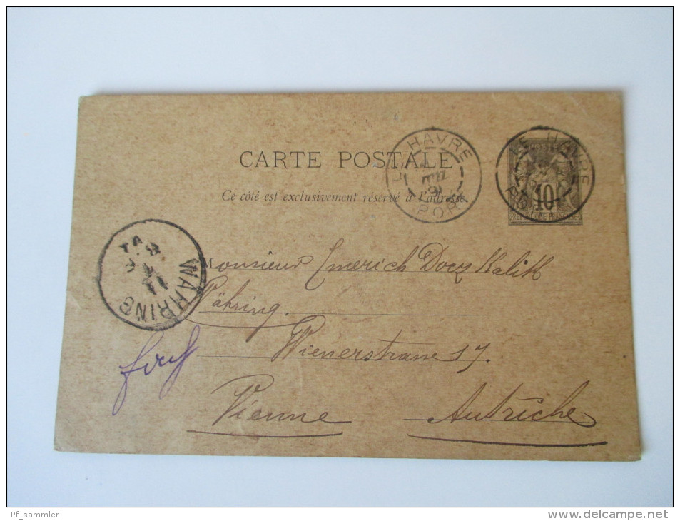 Frankreich Ganzsachen 25 stk. 1888 - 1894. Verschiedene Stempel und Farben. Schöne Stücke! Social Philately!!