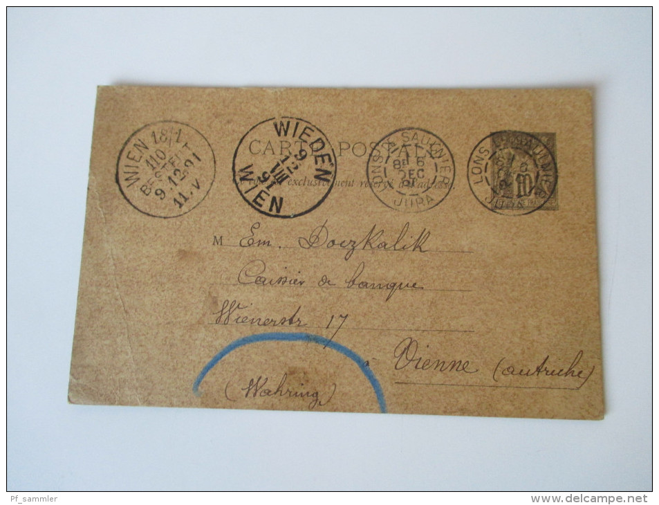 Frankreich Ganzsachen 25 stk. 1888 - 1894. Verschiedene Stempel und Farben. Schöne Stücke! Social Philately!!