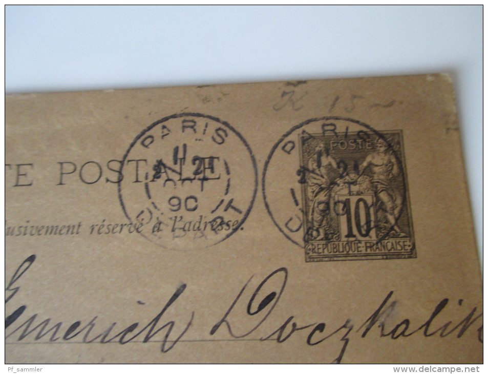 Frankreich Ganzsachen 25 stk. 1888 - 1894. Verschiedene Stempel und Farben. Schöne Stücke! Social Philately!!