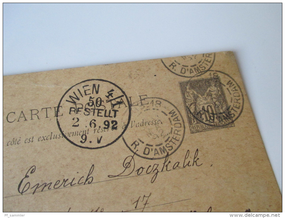 Frankreich Ganzsachen 25 stk. 1888 - 1894. Verschiedene Stempel und Farben. Schöne Stücke! Social Philately!!