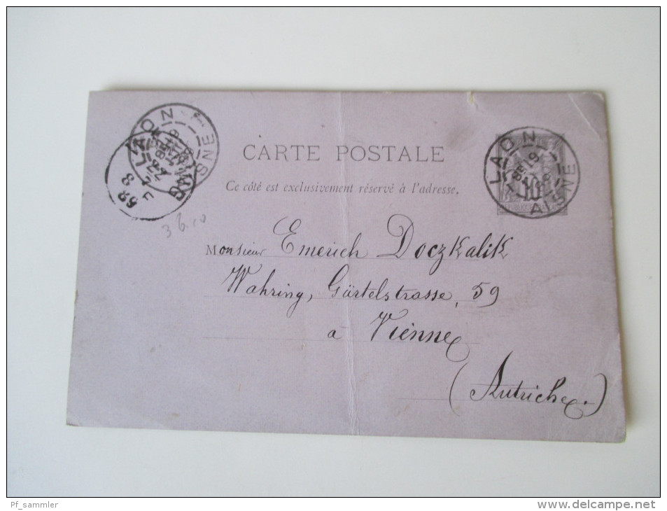 Frankreich Ganzsachen 25 stk. 1888 - 1894. Verschiedene Stempel und Farben. Schöne Stücke! Social Philately!!