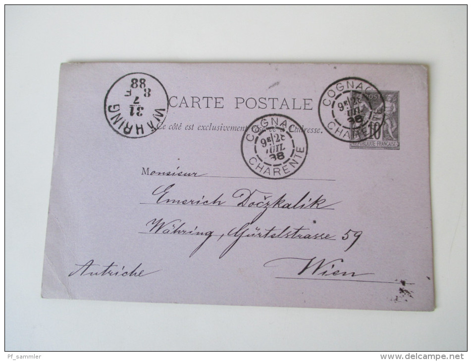 Frankreich Ganzsachen 25 stk. 1888 - 1894. Verschiedene Stempel und Farben. Schöne Stücke! Social Philately!!