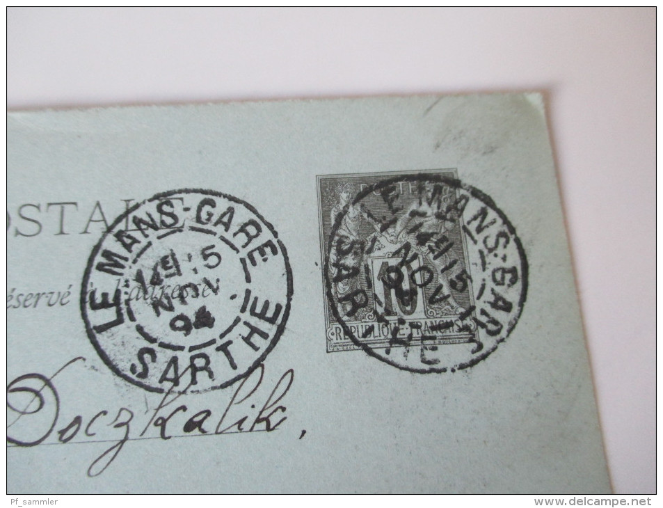 Frankreich Ganzsachen 25 stk. 1888 - 1894. Verschiedene Stempel und Farben. Schöne Stücke! Social Philately!!