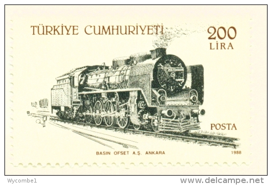 TURKEY  -  1988  Trains  200l   Mounted/Hinged Mint - Ongebruikt