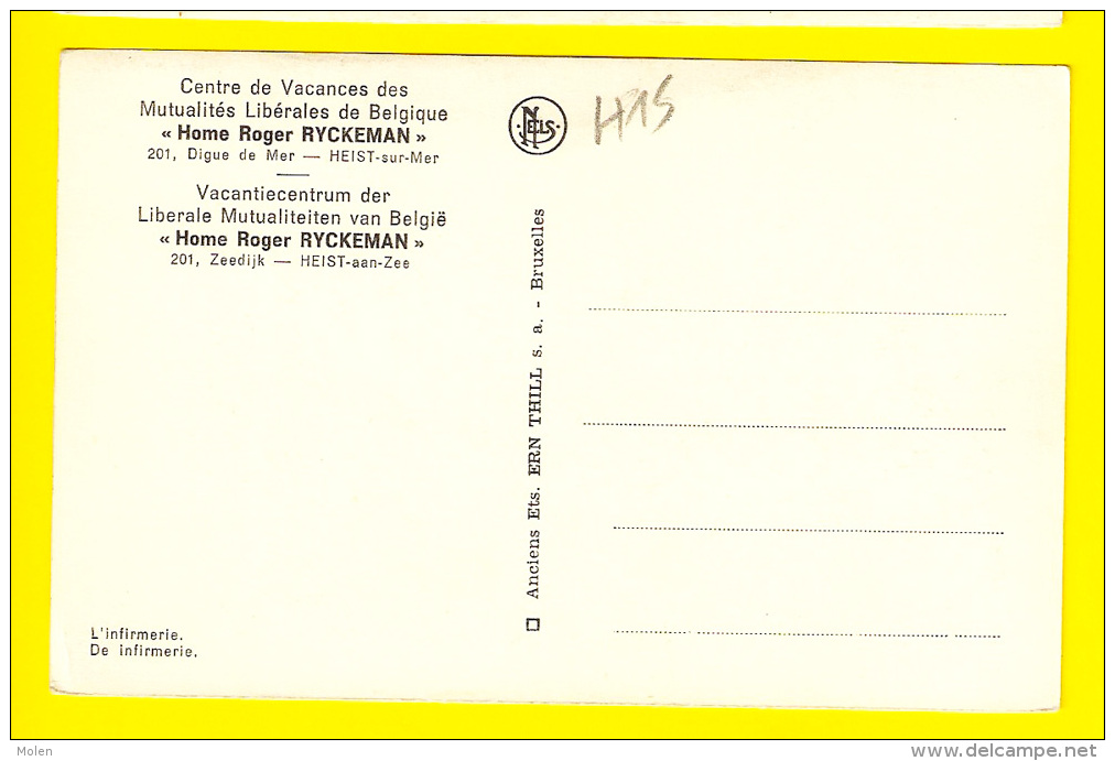 LIBERALE MUTUALITEITEN INFIRMERIE HOME R. RYCKEMAN HEIST KNOKKE MUTUALITES LIBERALES Santé Vakbond Syndicat  2704 - Labor Unions