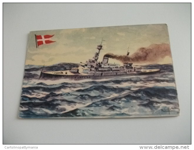 NAVE SHIP  GUERRA DANIMARCA PEDER SKRAM ILLUSTRATORE R. LILFO PUBBLICITARIA CIOCCOLATA LA ESTRELLA - Guerra