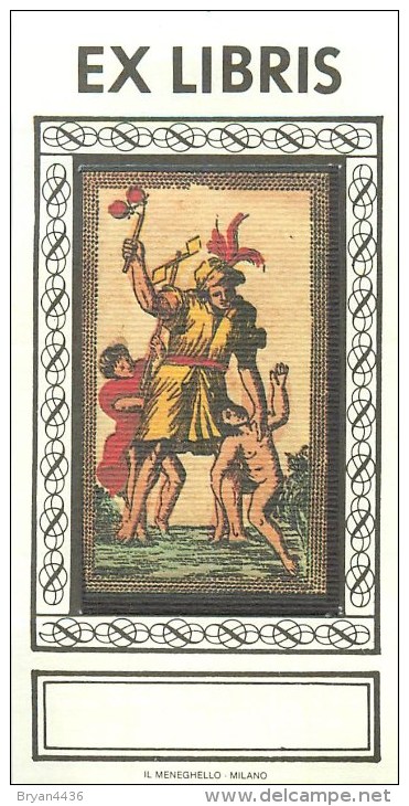 Ex-Libris - ** Vierge **- Italien Par  Par Il Meneghello à Milan - (5,3 X 10,6 Cm) -  Bel état. - Ex-libris