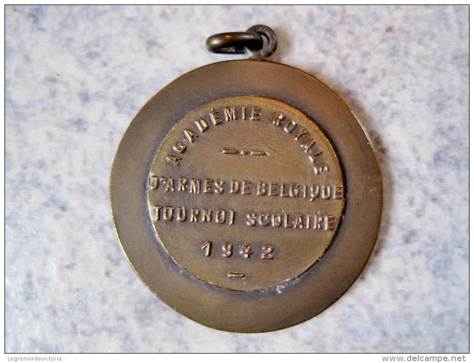 Médaille 1942 Académie Royale D´ Armes De Belgique - Tournoi Scolaire 1942 - Altri & Non Classificati