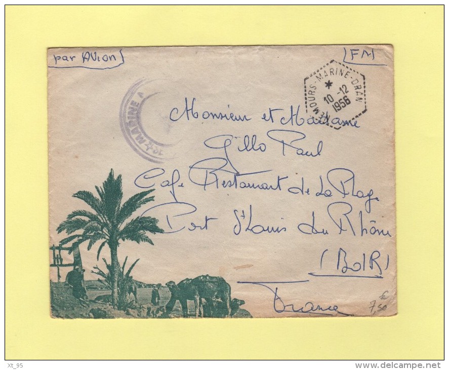 Nemours Marine - Oran - 1956 - Lettres & Documents