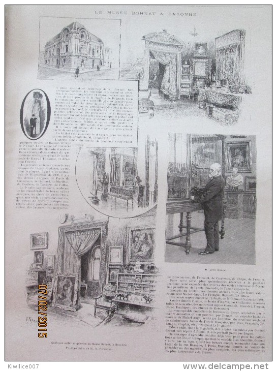 1903 Le Musée   Bonnat  à Bayonne  + L Expédition Charcot    Au Pole Sud - Non Classés