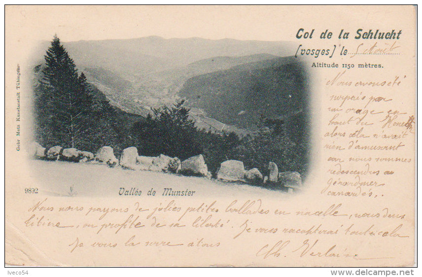 88  Vosges  1899  "  Col De La Schlucht "  Vallée De Munster - Munster