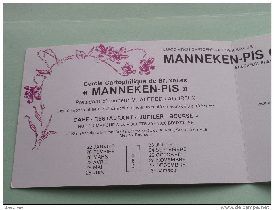 Manneken-Pis Club Café Jupiler - Bourse / Anno 1983 - Cercle Cartophilique / Prentkaartenclub ( Zie Details ) !! - Bourses & Salons De Collections