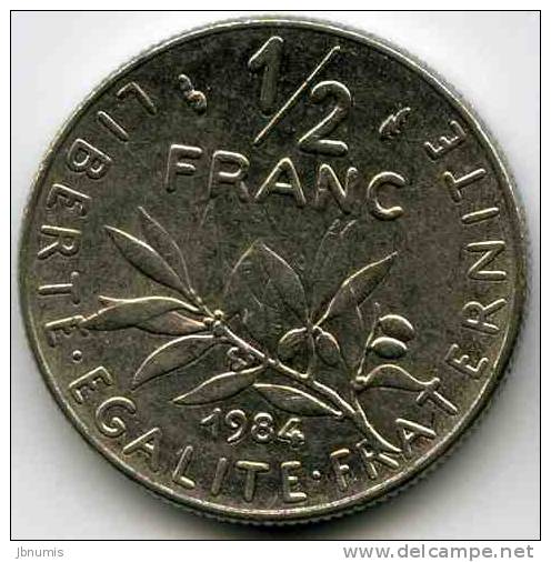 France 1/2 Franc 1984 GAD 429 KM 931.1 - 1/2 Franc