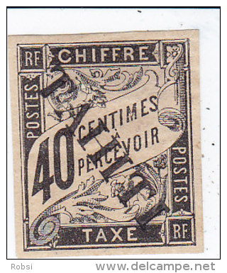 Tahiti Taxe N 10  Neuf, Grosse Charnière, Signé Muler - Oblitérés