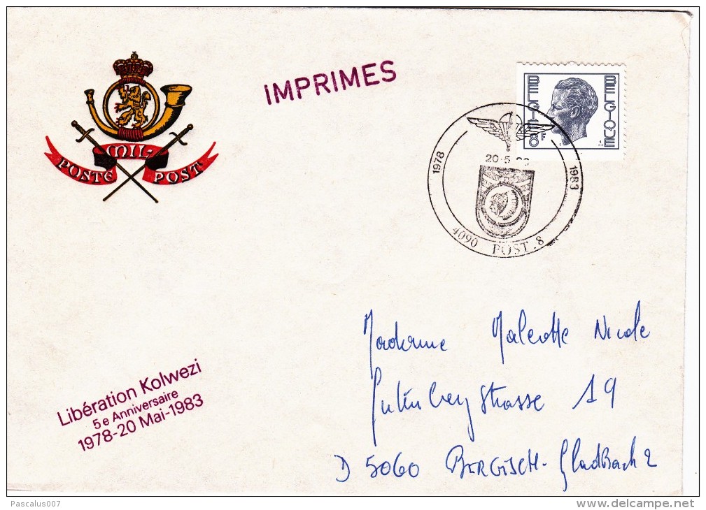 C01-139 - Belgique E - Enveloppe FDC SM  Du 20-5-1983 - COB  - Cachet De 4090 Post8 - Série  - Pli Officiel Avec Badge P - Altri & Non Classificati