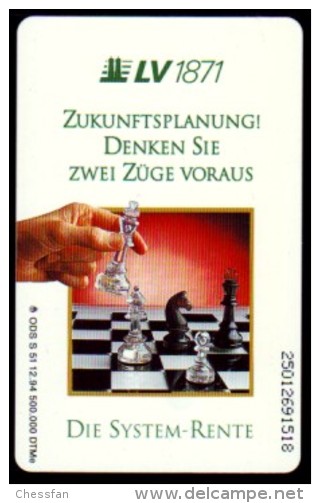 Schaken Schach Chess Ajedrez échecs - Telefoonkaart Duitsland - Giochi