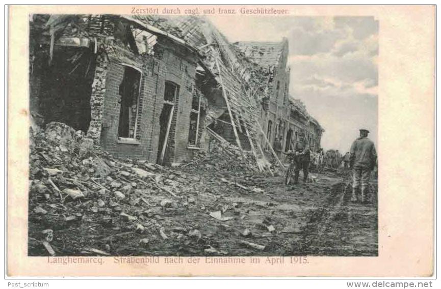 Belgique - Langemark - Rue En Avril 1915   - Destruction Guerre 14-18 - - Langemark-Poelkapelle