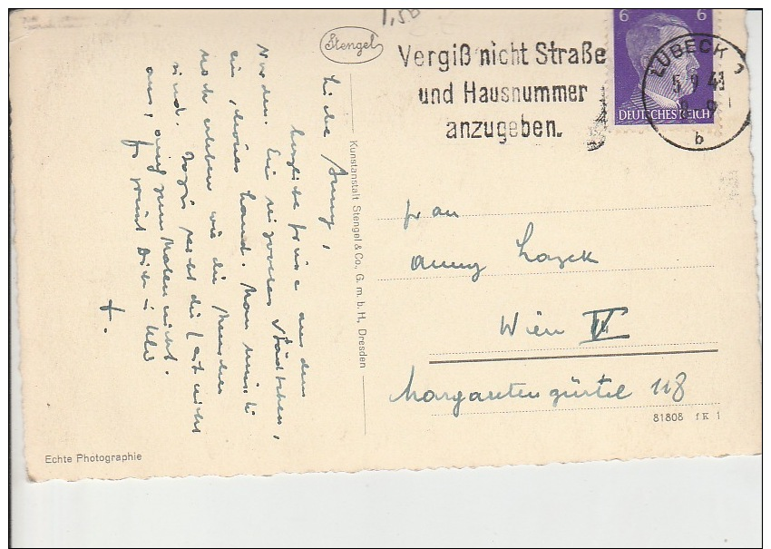 0781. Im 1941 Gelaufene Photoansichtskarte Vom Rathaus Im Wismar. Q2! - Wismar