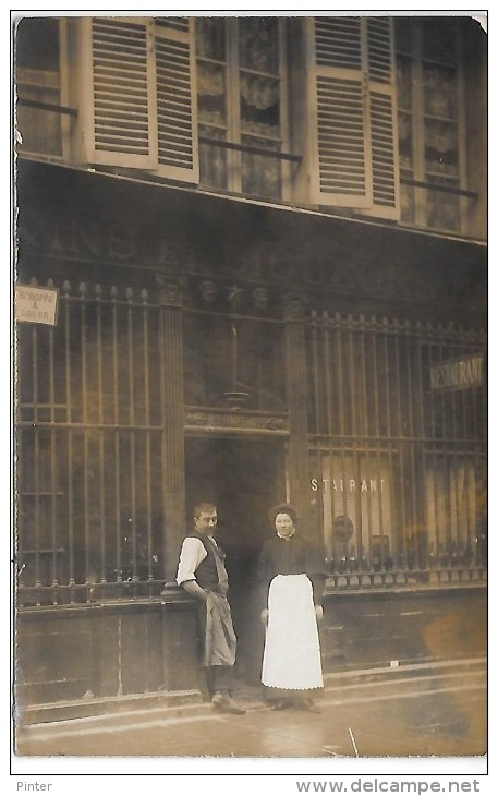 Devanture De MAGASIN Vins Et Liqueurs - CARTE PHOTO - PARIS ?? - Magasins