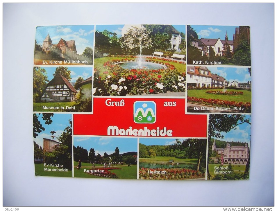 Gruß Aus Marienheide; 9-Bild-Karte (D-H-D-NRW15) - Marienheide