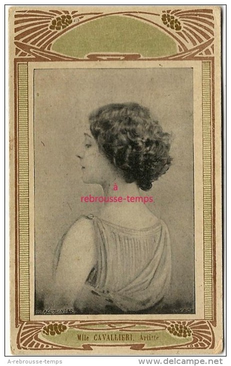 Image-célébrités Fin XIXe-artiste Femme-photographie De Mademoiselle Cavalleri - Autres & Non Classés