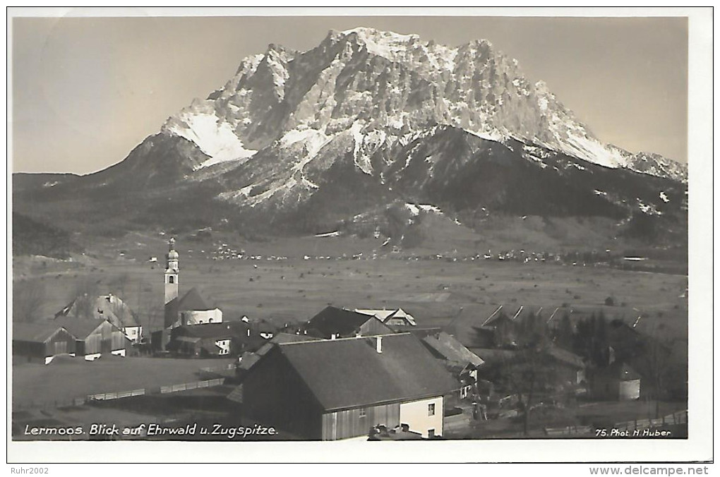 Alte AK Lermoos - Blick Auf Ehrwald Ud Zugspitze (1932) - Lermoos