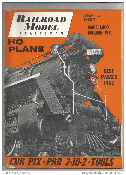 Revue De Modélisme , Chemin De Fer , Trains ,RAILROAD MODEL Craftsman , 1962 , H0 Plans , Frais Fr : 2.50€ - Bastelspass