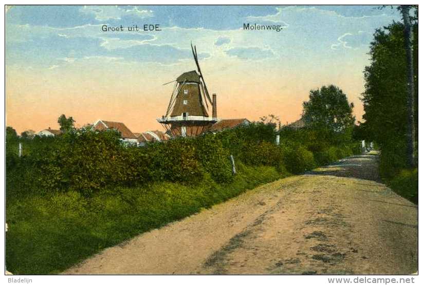 EDE (Gelderland) - Molen/moulin - Achtkante Stellingmolen ´Concordia´ Aan De Molenweg Ca. 1910 (?) - Ede