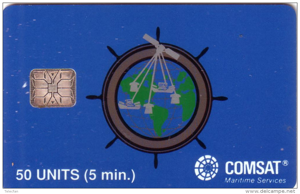 USA COMSAT SATELLITE 50U SC6 BLEU FONCE DARK BLUE NEUVE MINT - [2] Chip Cards