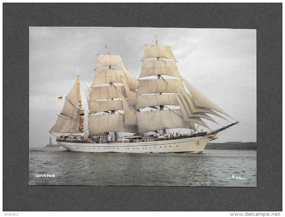 BATEAUX - VOILIERS - SAILLING SHIP - GORCH FOCK - GRAND VOILIER MAGNIFIQUE - BUILT IN 1958 - PHOTO BEKEN - Veleros