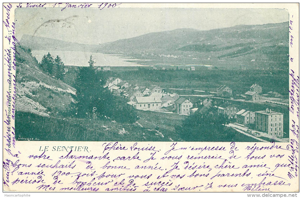 Le Sentier (suisse )  Carte Voyagée Le 02 Janvier 1900 - Sent