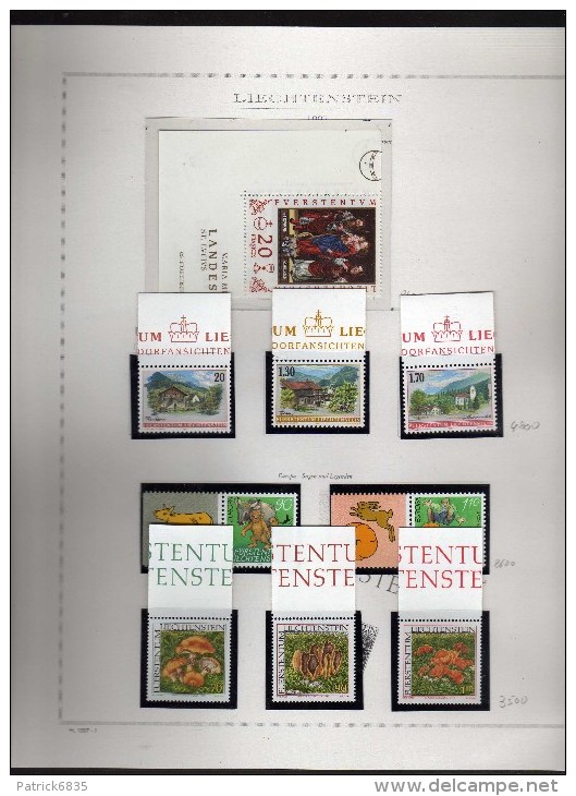 Liechtenstein **- 1997 - Annata Completa, MNH.   Su Fogli Marini .   2 Scan. - Vollständige Jahrgänge