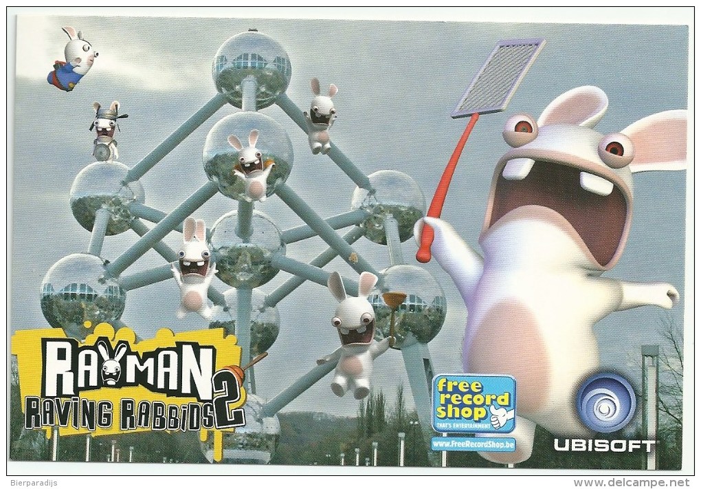 Rayman Raving Rabbids Ubisoft Freerecord Shop   Postkaart Postcard - Publicité