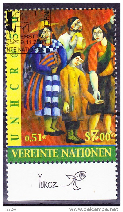 UN Wien Vienna Vienne - 50 Jahre UNHCR (MiNr: 325 Mit TAB) 2000 - Gest Used Obl  LESEN - Used Stamps