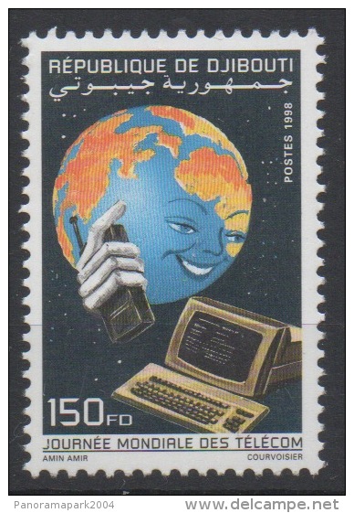 Djibouti Dschibuti 1998 Mi. 668 ** Neuf MNH Journée Mondiale Des Télécom Weltfernmeldetag RARE - Djibouti (1977-...)
