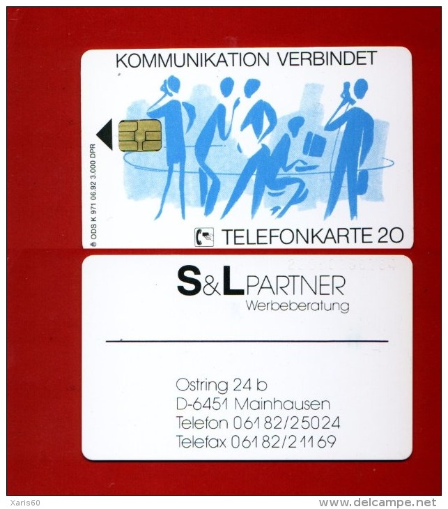 GERMANY: K-971 06/92 "Kommunikation Verbindet" Rare (3.000ex). Used - K-Reeksen : Reeks Klanten