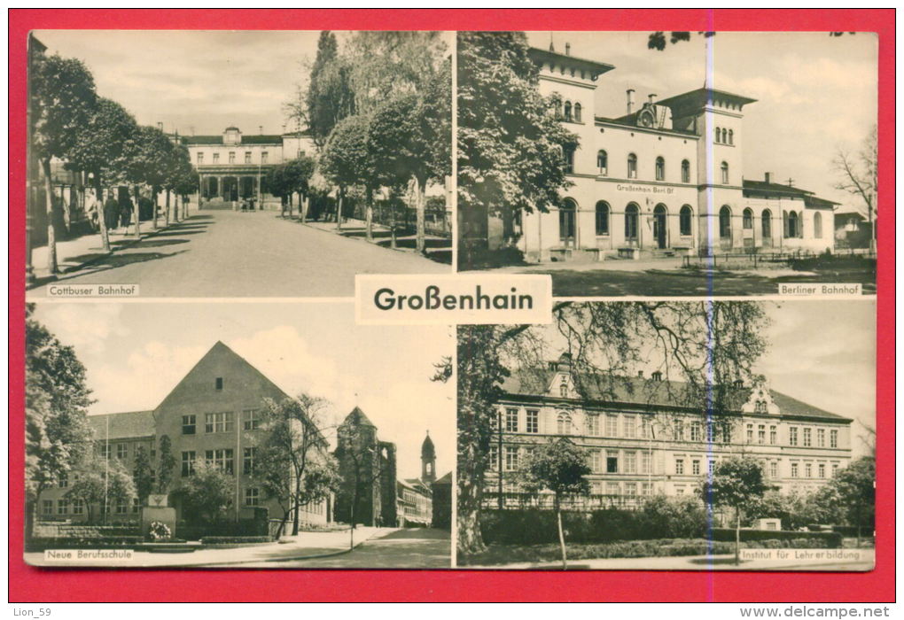 161714 / Grossenhain - BAHNHOF ,  TRAIN STATION , INDTITUT  LEHRER   - Germany Deutschland Allemagne Germania - Grossenhain