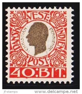 1905. Chr. IX. 40 Bit Grey/red. Spot In 0. (Michel: 33) - JF127954 - Danish West Indies