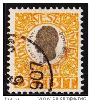 1905. Chr. IX. 50 Bit Grey/yellow. (Michel: 34) - JF127955 - Danish West Indies