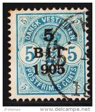 1905. Surcharge. 5 BIT On 5 C. Blue. (Michel: 39) - JF127960 - Danish West Indies
