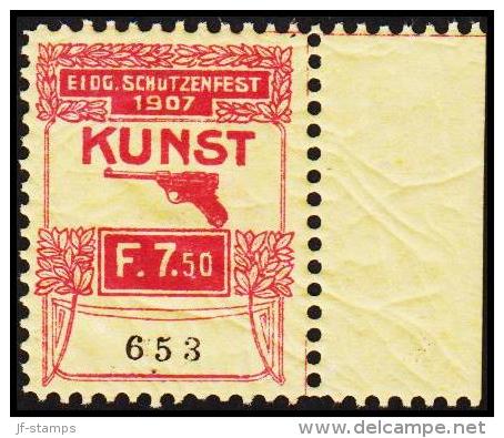 1907. EIGD. SCHÜTZENFEST 1907. KUNST. F. 7.50 (Michel: ) - JF127991 - Steuermarken