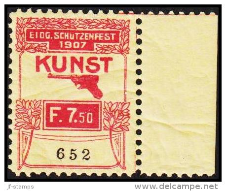 1907. EIGD. SCHÜTZENFEST 1907. KUNST. F. 7.50 (Michel: ) - JF127988 - Revenue Stamps