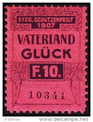 1907. EIGD. SCHÜTZENFEST 1907. VATERLAND KUNST. F. 10 (Michel: ) - JF128005 - Revenue Stamps